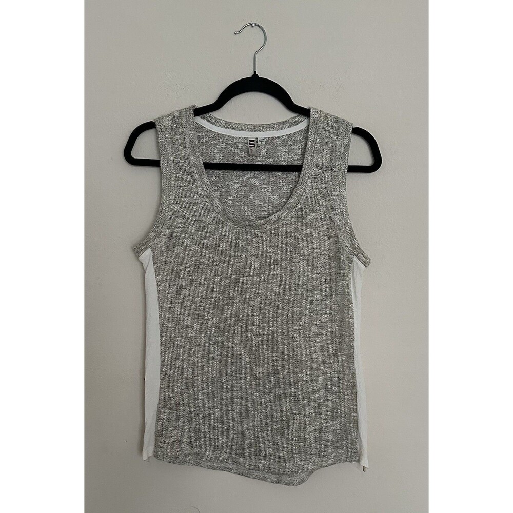 KUT from the Kloth Women’s metallic knit top, heather gray and white, size Small - Picture 4 of 14